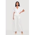thumbnail image 2 of Women's Collared Drawstring Waist Button Front Shirt, 2 of 4
