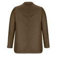 thumbnail image 6 of Kcavykas Clearance Promotion Fall Winter Womens Casual Blazer Loose Fit Open Front Suit Jackets Notched Lapel Long Sleeve Blazers Work Office Jackets Brown XL, 6 of 7