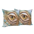 thumbnail image 6 of Ambesonne Colorful Throw Pillow Cover 2 Pack, Tropic Reptiles Iguana, 24", Multicolor, 6 of 6