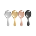 thumbnail image 1 of 4 cucharas de acero inoxidable con mango corto, cucharas redondas de postre de 3,54x1,77 pulgadas, cuchara para helado, uso para cocina o restaurante, 1 of 5