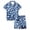 Blue, variant on Shadoumai Toddler Kids Girls Halloween Outfits Short Sleeve Printed Casual Top Shorts Loose Waist Soft Fabric Indoor Daily Clothes Ages 2–13 Kid Cozy Play Outfit