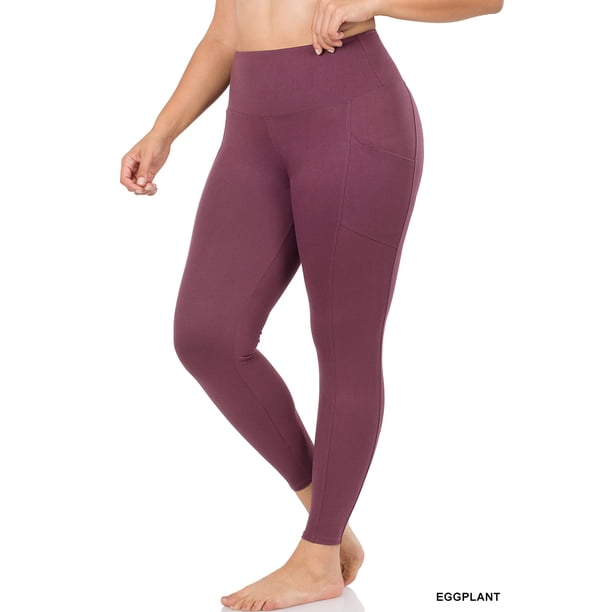 Wide Waistband Leggings with Pockets