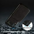 thumbnail image 2 of Premium PU Leather Flip Folio Case for Samsung Galaxy Z Flip 4, [One-Piece] [Anti-Slip] [Scratch Resistant] Slim Flexible Protective Card Slot Shockproof Wallet Cover - Black, 2 of 8