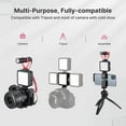 VIJIM Portable Rechargeable LED Video Light, Bi-color, 3 Cold Shoe ...