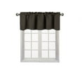thumbnail image 1 of Cortina cenefa opaca térmica sin forro TVLO marrón para cocina, baño, dormitorio, sala de estar, bolsillo para varilla de ventana corta de 54 pulgadas x 18 pulgadas, 1 of 3