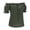 A136 Army Green, variant on Women's Renaissance Pirate Blouse Off Shoulder Ruffle Short Sleeve Peasant Top Medieval Boho Shirt with Tie Detail for Halloween Cosplay Theme Costume
