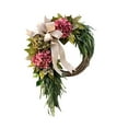 thumbnail image 6 of CIMAXIC 1Pc Simulation Hydrangea Wreath Rustic Style Front Door Hanging Gar Decor, 6 of 8