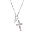 thumbnail image 2 of Delight Jewelry Silvertone Number - 7 - I Set You Apart Engraved Cross Zoey Necklace, 28", 2 of 4