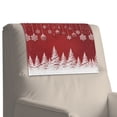 thumbnail image 4 of SCRAWLGOD Christmas Ornament Ball Christmas Tree Red 1 Pieces Recliner Headrest Covers Anti-Slip Waterproof Sofa Headrest Covers PU Leather Couch Head Rest Protector 17x27 in, 4 of 7
