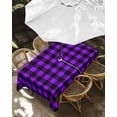 thumbnail image 3 of Outdoor Tablecloth with Umbrella Hole, Black Purple Plaid Spillproof Waterproof Outdoor Table Cover, Farmhouse Simple Buffalo Checked Patio Tablecloths for Party Picnic Camping, Rectangle 52"x70", 3 of 9