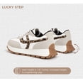thumbnail image 5 of LUCKY STEP Womens Retro Platform Sneakers Classic Comfortable Casual Shoes,Grey&Leopard, 5 of 11