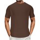 thumbnail image 1 of Camisetas de Algodón de los Hombres Verano Nueva de Punto Cuello Redondo Color Sólido Manga Corta Camiseta Casual de Moda, 1 of 5