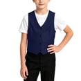 thumbnail image 4 of Odeerbi Chaqueta de Traje de Niños Con Cuello En V Chaqueta de Botón Con Bolsillos Chaqueta de Vestido Formal Para La Fiesta de Boda, 4 of 7