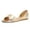 Gold, variant on Women Simple Western Peep Open Toe D'Orsay Casual Flats Low Heels Sandals Slip On Comfy Walking Dressy Shoes Size 7.5 Sandy Brown