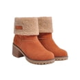 thumbnail image 3 of Gomelly Women's Winter Snow Boots Suede Chunky Block Heels Warm Fuax Mid-Calf Ankle Booties, 3 of 7