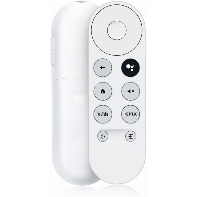 Voice Remote Replacement Control(Remote Only) Fit for Google Chromecast 4K Streaming Media Player Chromecast Remote Replacement for Google TV GA01919-US GA01920-US GA01923-US White