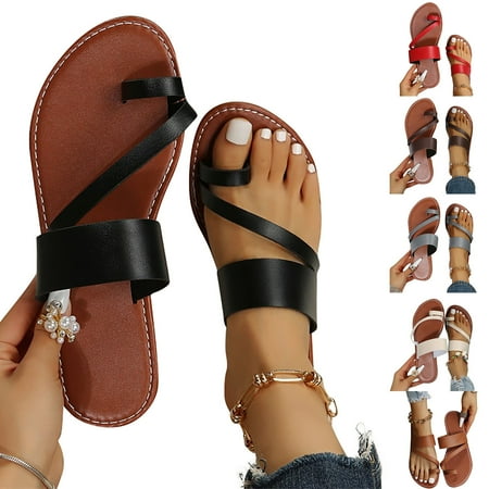

Clearance Sandals YANXIAO Womens Sandals Flip Flop Sandals One Button Light Rubber Sole