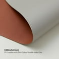 thumbnail image 4 of Dual Sided Leather Desk Mat - Waterproof Desk Pad for Office and Home - Desk Organization and Accessories - Ideal for Large Mouse Pad and Desk Mats on Top of Desks(Brown+Gray,36"x 17"), 4 of 7