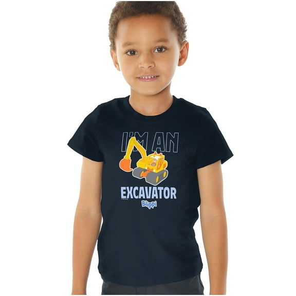 Blippi I'm An Excavator Kids T Shirt (2) for Toddler Boys and Girls, Navy