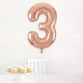 thumbnail image 3 of Unique Industries Foil Big Number 3 Shaped 34.0" Bronze Solid Print Birthday Balloon, 3 of 4