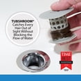 thumbnail image 2 of TubShroom Tub Hair Catcher Protector, Fits 1.5" - 1.75" Drain, Gray, 2 of 7
