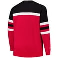 thumbnail image 3 of Men's Mitchell & Ness Scarlet Ohio State Buckeyes Big & Tall Vintage Logo Head Coach Fleece Pullover Sweatshirt, 3 of 3