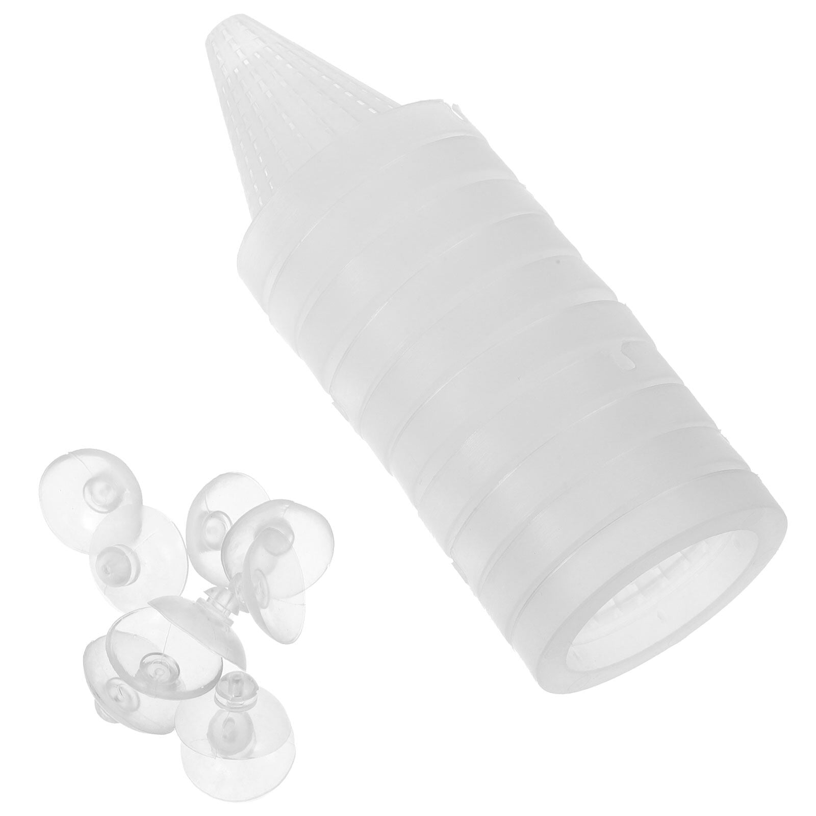 LOLIPPYY 10Pcs Floating Worm Feeding Cone Funnel with Suction Cup for Aquarium Fish