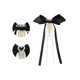 thumbnail image 3 of INSPIRE CHIC Women's Bowknot Heart Rhinestone Tassel Ribbon Bow Brooch Pre-Tied Retro Bow Tie, 3 of 5