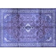 thumbnail image 1 of Ahgly Company Machine Washable Indoor Rectangle Persian Blue Traditional Area Rugs, 8' x 12', 1 of 4