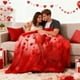 thumbnail image 4 of Lunxisen 2 Pcs Valentine's Day Throw Blanket Red Pink Heart Plaid Fuzzy Blanket Romantic Love Heart Decorative Soft Cozy Flannel Blanket for Mom Couple Home Bed Couch Chair.(100*130cm), 4 of 8
