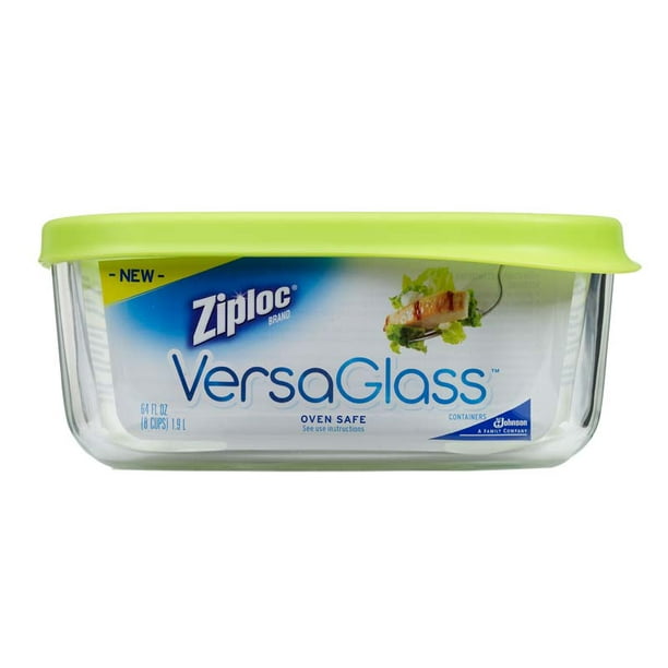 ZIPLOC GLASS CONTAINER LARGE SQUARE 67 OZ