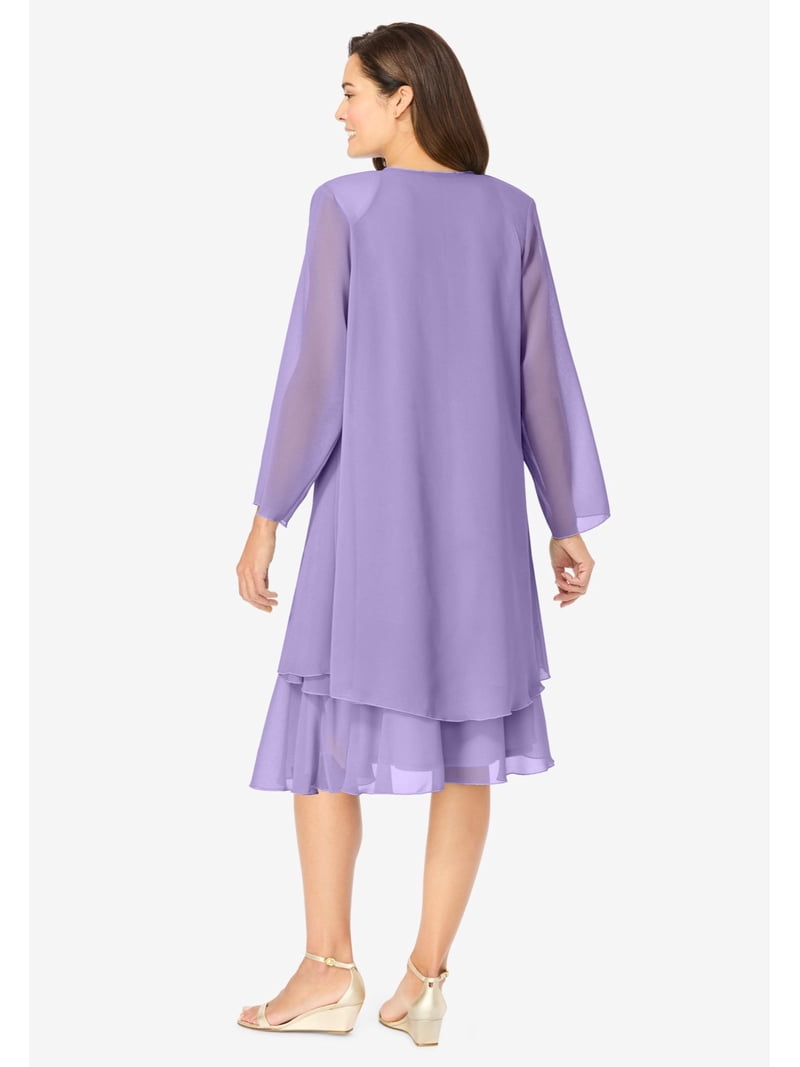 woman within dress Plus Size Short-Sleeve Button-Front Pocket (Petite Available) on design Sleeveless Crinkle Dress