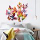 thumbnail image 4 of 24 piezas de calcomanías de pared de mariposas 3D, decoración de mariposas extraíbles para niñas, pegatinas para dormitorio y habitación de niños, mural artístico de doble capa colorido, 4 of 4