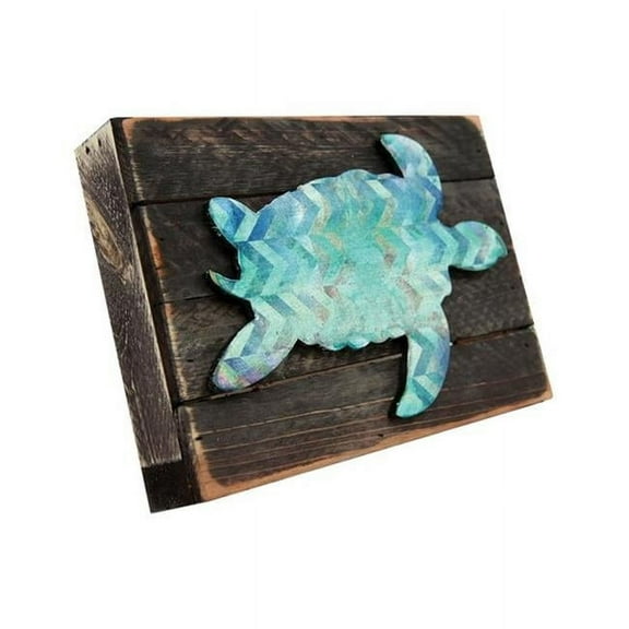 Designocracy 985182-08 Turtle Art on Board Wall Decor