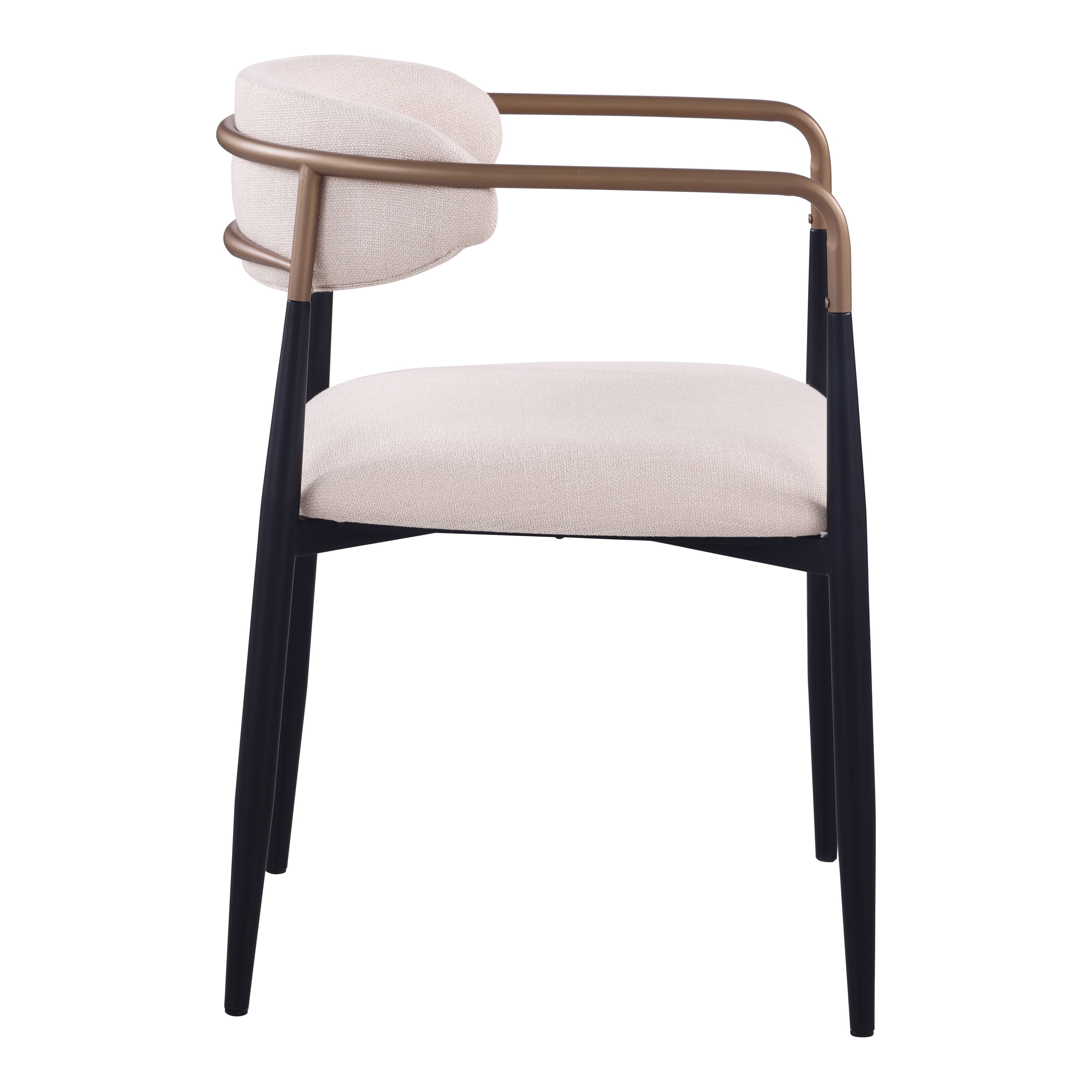 Furniture of America Stella Modern Upholstered Dining Chairs, Natural (Set of 2)