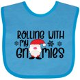 thumbnail image 3 of Inktastic Rolling with My Gnomies Cute Christmas Gnome in Hat Boys or Girls Baby Bib, 3 of 4