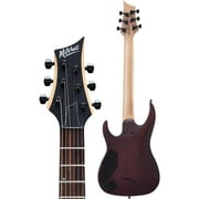 Mitchell MM100 Mini Double-Cutaway Short-Scale Electric Guitar - Walnut Stain