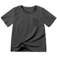 thumbnail image 2 of Kids Boy Clothes Comfortable Toddler Boy Short Sleeve Shirt Black T-Shirts Toddler Summer Tshirts 10-11 Years Boys Shirts, 2 of 5