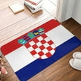 thumbnail image 2 of Croatia Flag Doormat Rectangle Soft Bathroom Entrance Floor Carpet Home Rug Door Mat Travel Globetrotting Absorbent Bath Mat, 2 of 6