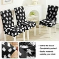 thumbnail image 4 of Halloween Chair Covers Set of 6,Halloween Ghost Parsons Chair slipcovers, Halloween Kitchen Dining Room Decor Chair Seat Cover Protectors(Cute Ghost,6 Pack), 4 of 6