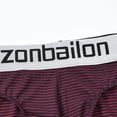 thumbnail image 3 of TANBOM Men's Bulge Enhancing Briefs Nylon Underwear Green/Brown M 2-Pack, 3 of 6