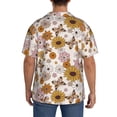 thumbnail image 3 of KLL Sunflowers And Butterflies Print Men's Shirt Short Sleeve Button Down Summer Cuba Beach Shirts- 4X-Large, 3 of 5