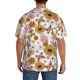 thumbnail image 3 of Fotbe Sunflowers And Butterflies Camisa Estampada de Manga Corta para Hombre, Casual de Verano, Estilo Playero, Sin Arrugas-4X-Large, 3 of 5