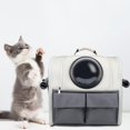 thumbnail image 4 of GROWTH TANK Foldable Pet Cat Dog Carrier Backpack Space Capsule Backpack Portable Cat Travel Beige, 4 of 9