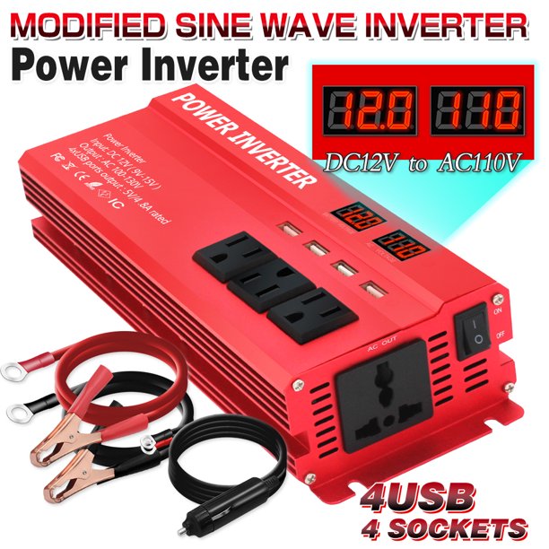 LVYUAN 800 Watts Power Inverter Car Converter Adapter DC 12V to AC 110V