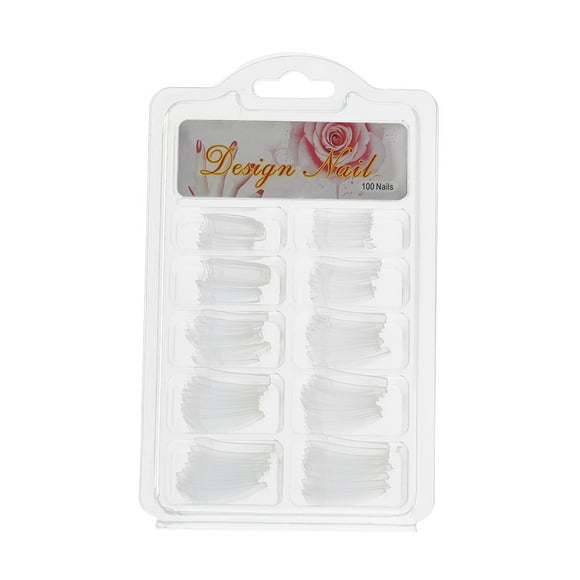EGNMCR Press on Nails 100 of French nail acrylic transparent fake nails Nail Pieces