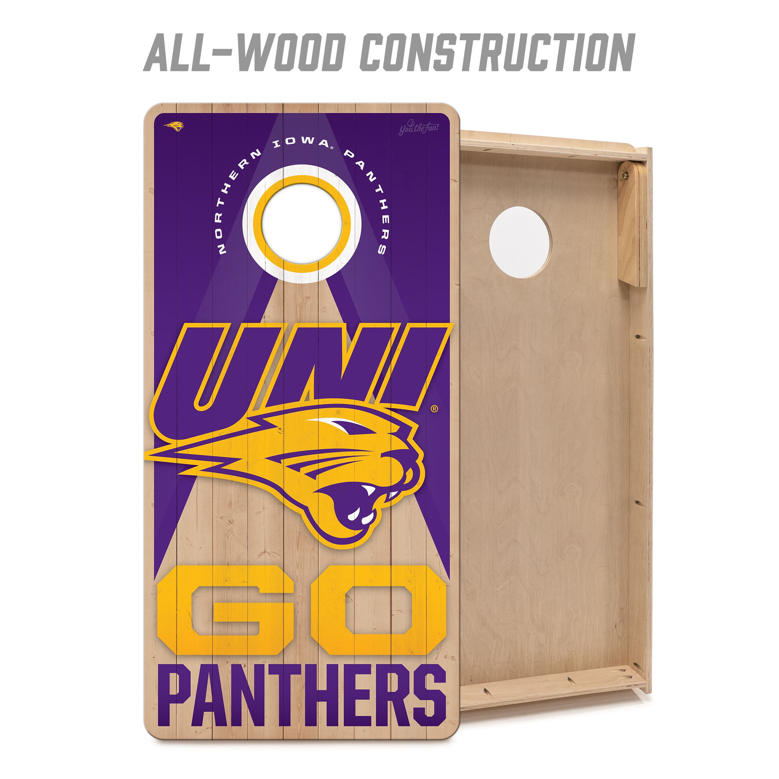 YouTheFan NCAA N Iowa Panthers 2X4 Slogan Series Cornhole NO BAGS