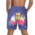 thumbnail image 3 of Kdxio Dog Washes In A Pink Bath Print Men'S Swim Trunks With Compression Liner 7 Inch Inseam Quick Dry Swim Shorts, 3 of 7