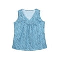 thumbnail image 3 of Womens Summer Loose Sleeveless Vest T Shirt Blouse Boho Lace Tops Plus Size, 3 of 7