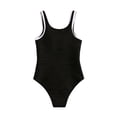 thumbnail image 3 of Shadoumai Girls One Piece Swimsuit Size 5-6 Scalloped Ribbed Girls Swimwear Tankini Quick Drying Cute Floral Print Girls Dress Up Clothes Summer Girl's Swimwear Ruched Adjustable Strap, 3 of 7